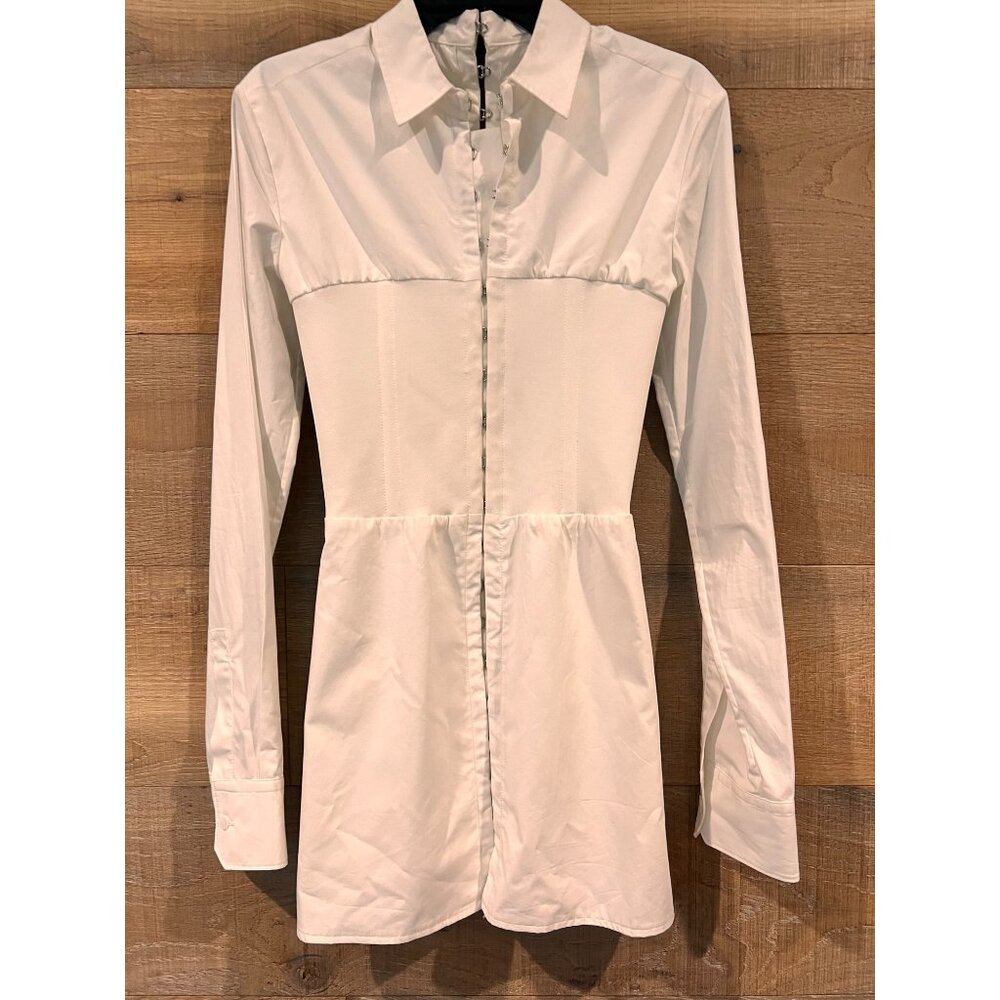 Dion Lee Hook mini white shirt dress Size US 2 - Picture 4 of 11